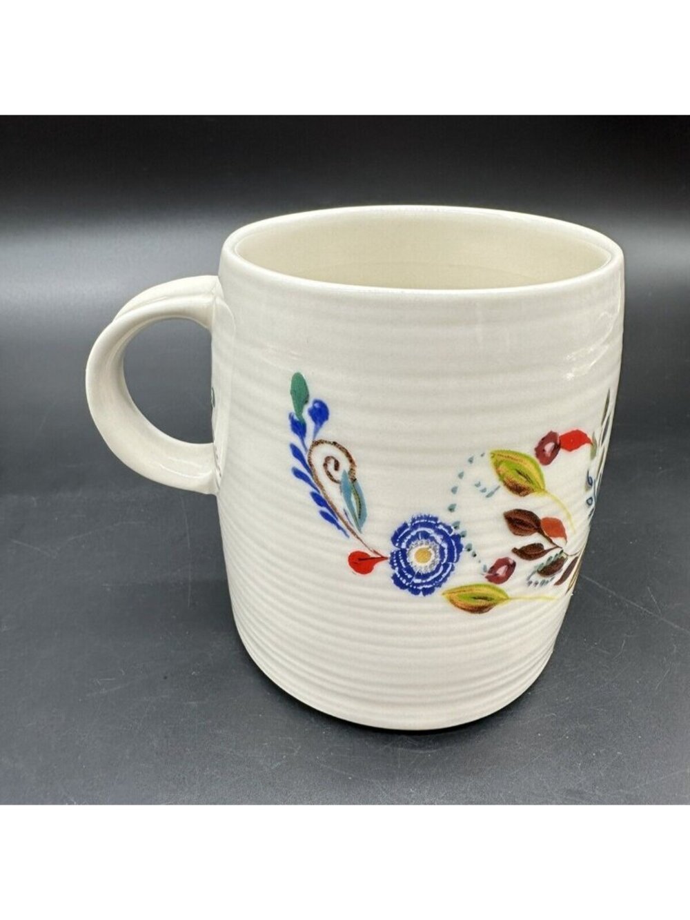 Anthropologie Mug  Letter J Name Coffee Cup Starla M Halfmann Floral Monogram - Picture 3 of 9